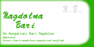 magdolna bari business card